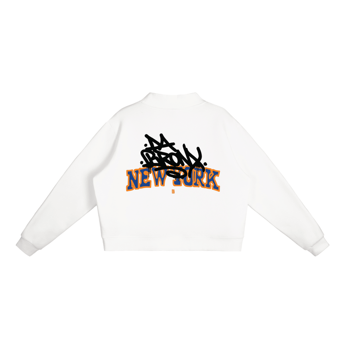 Bronx Basketball 2026 Playoff Edition Women's Essential Fleece Mock-Neck Crew Sweatshirt by Bronx Native