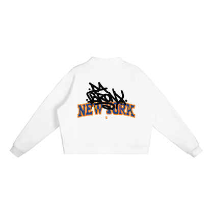 Bronx Basketball 2026 Playoff Edition Women's Essential Fleece Mock-Neck Crew Sweatshirt by Bronx Native