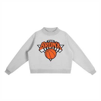 Bronx Basketball 2026 Playoff Edition Women's Essential Fleece Mock-Neck Crew Sweatshirt by Bronx Native
