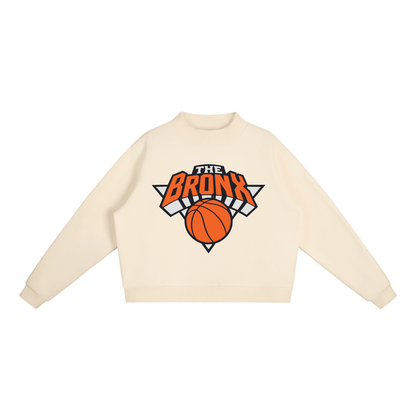 Bronx Basketball 2026 Playoff Edition Women's Essential Fleece Mock-Neck Crew Sweatshirt by Bronx Native