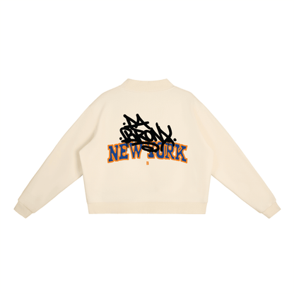 Bronx Basketball 2026 Playoff Edition Women's Essential Fleece Mock-Neck Crew Sweatshirt by Bronx Native