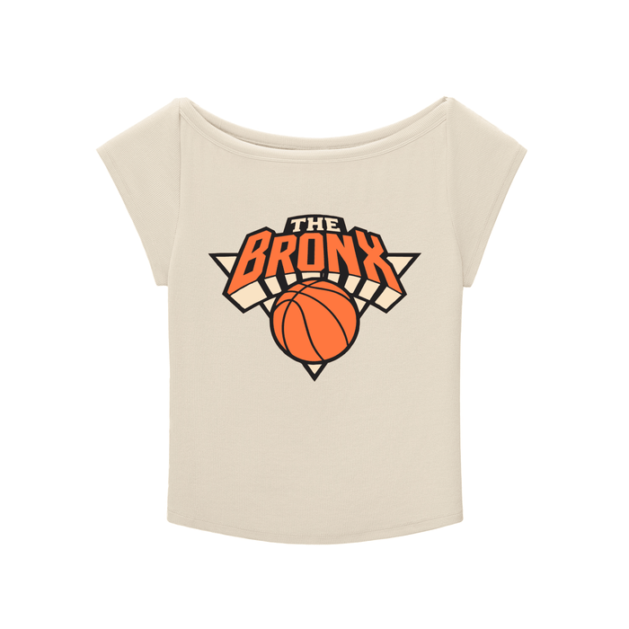 Bronx Basketball 2026 Playoff Edition Women's Essential Wide Neck Baby T-shirt by Bronx Native