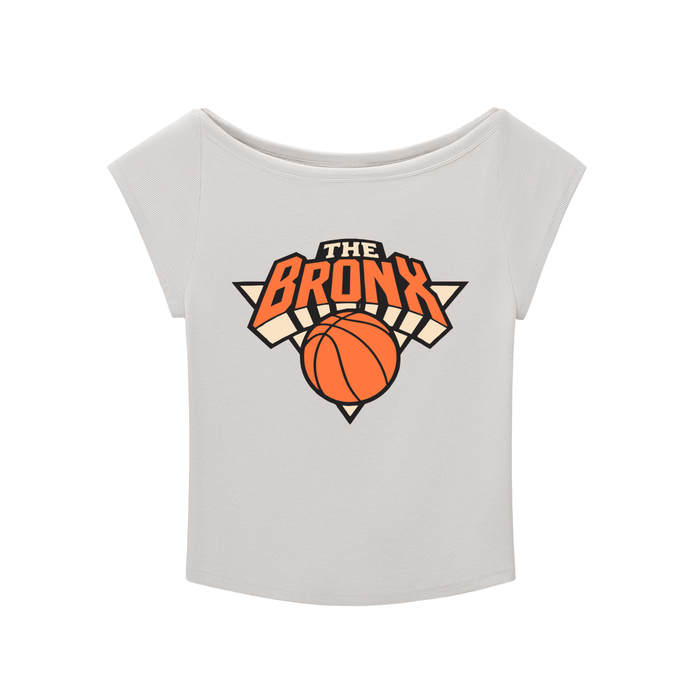 Bronx Basketball 2026 Playoff Edition Women's Essential Wide Neck Baby T-shirt by Bronx Native