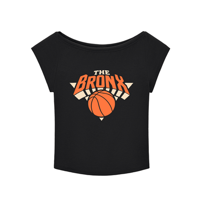 Bronx Basketball 2026 Playoff Edition Women's Essential Wide Neck Baby T-shirt by Bronx Native