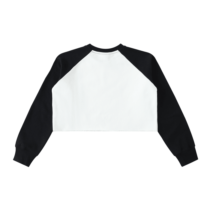 Bronx Basketball 2026 Playoff Edition Women's Raw-Hem Color-Block Raglan Crop Sweatshirt by Bronx Native