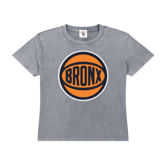 Bronx Basketball 2026 Playoff Edition Women's Vintage Wash Drop Shoulder T-shirt by Bronx Native