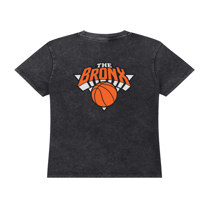 Bronx Basketball 2026 Playoff Edition Women's Vintage Wash Drop Shoulder T-shirt by Bronx Native