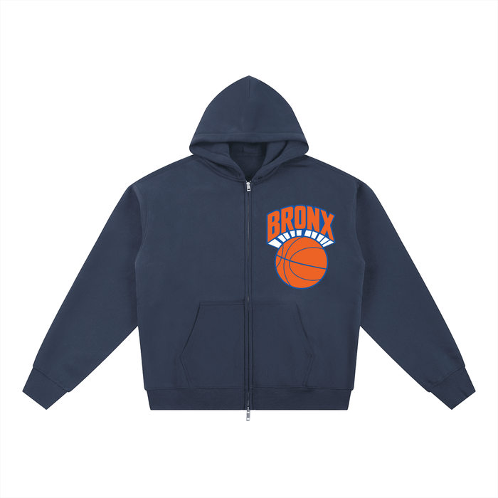Bronx Basketball 2026 Playoffs Fleece Zip-Through Hoodie by Bronx Native