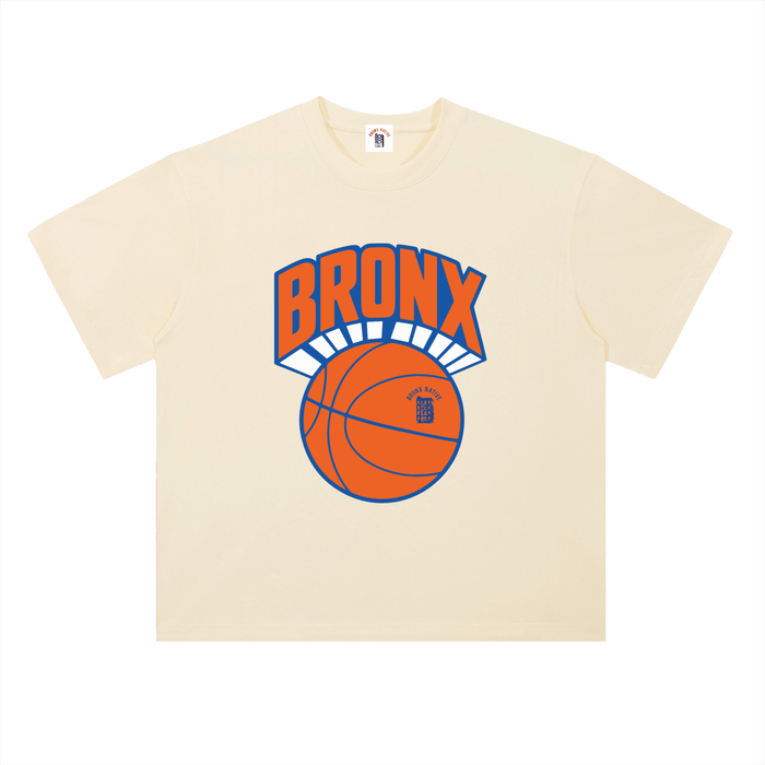 Bronx Basketball 2026 Playoffs Heavyweight Drop Shoulder Cotton T-Shirt by Bronx Native