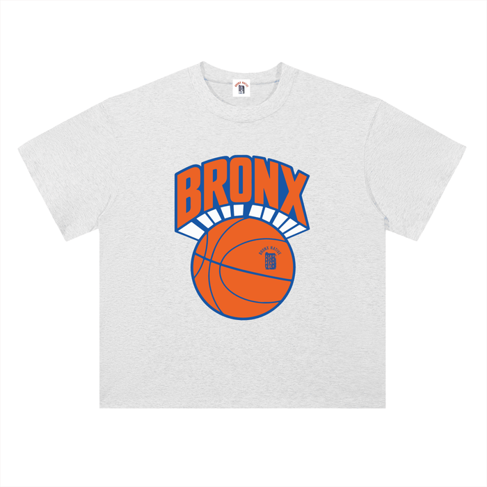Bronx Basketball 2026 Playoffs Heavyweight Drop Shoulder Cotton T-Shirt by Bronx Native