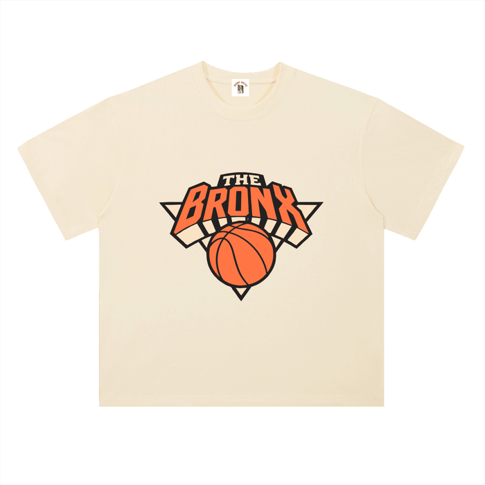 Bronx Basketball 2026 Playoffs Heavyweight Drop Shoulder Cotton T-Shirt by Bronx Native