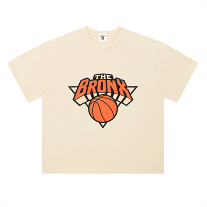 Bronx Basketball 2026 Playoffs Heavyweight Drop Shoulder Cotton T-Shirt by Bronx Native