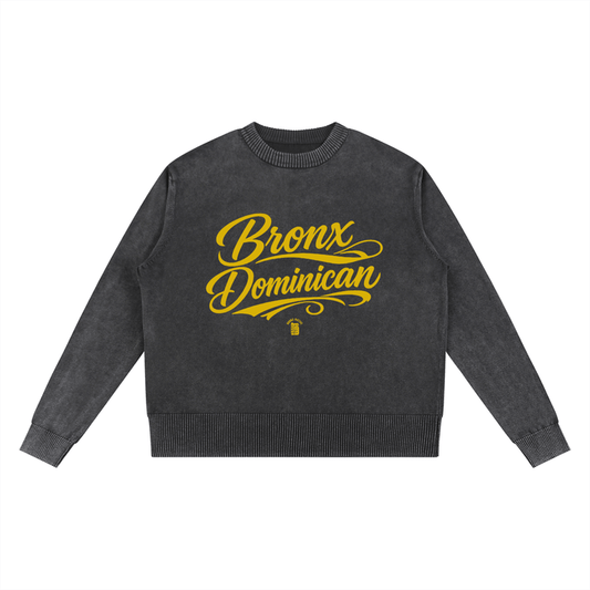Bronx Dominican Mineral Wash Oversized Sweater
