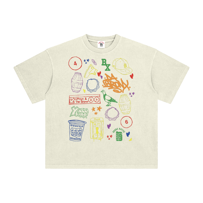 Bronx Pride Enzyme Washed T-Shirt by Bronx Native for Bronx Pride, NYC Pride, and inclusive New York streetwear