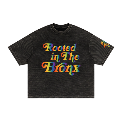 Bronx Pride Textured Waffle Washed Boxy T-Shirt by Bronx Native for Bronx Pride, NYC Pride, and inclusive New York streetwear