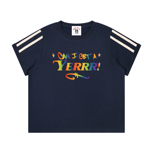 Bronx Pride Women's Varsity Stripe T-Shirt by Bronx Native for Bronx Pride, NYC Pride, and inclusive New York streetwear