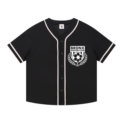 Bronx Soccer Club Contrast Piped Button-Up Jersey by Bronx Native