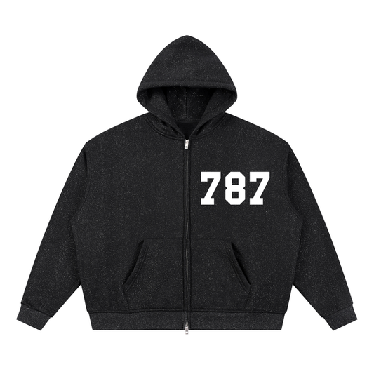 Bronx Summer Sparkle Full-Zip Boxy Hoodie by Bronx Native — Summer Collection product image