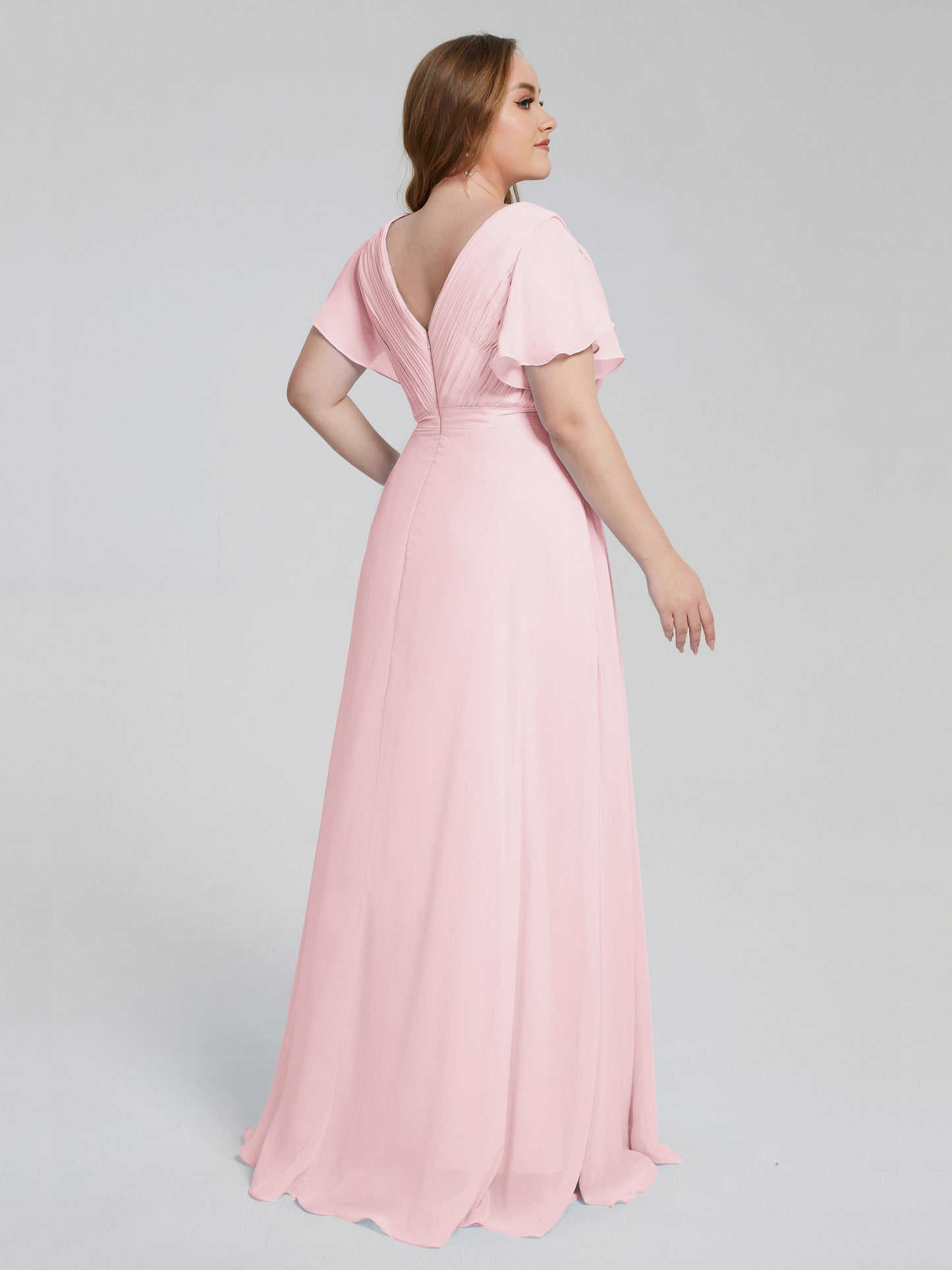 Plus Size Long Bridesmaid Dresses with Sleeves