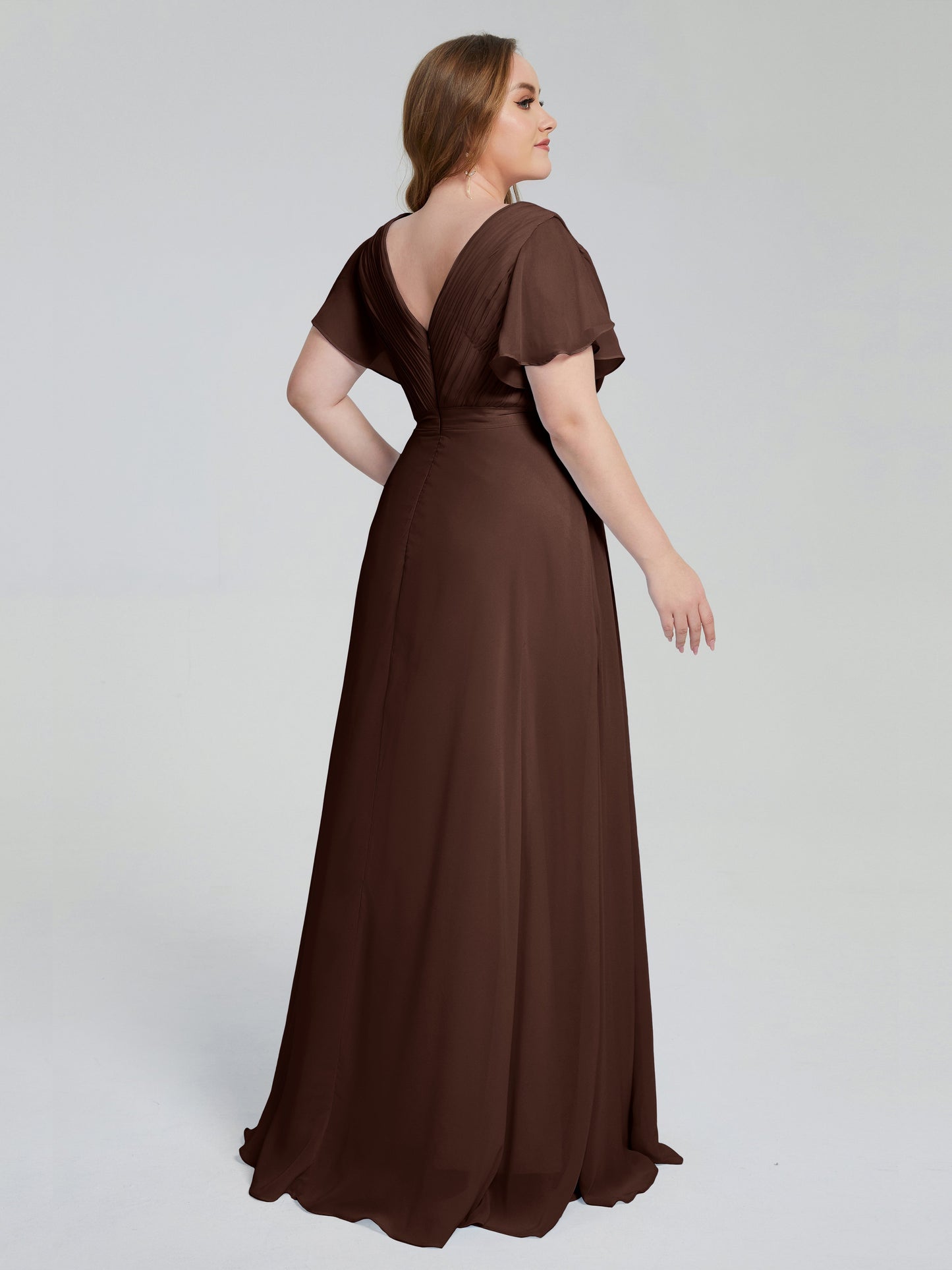 Plus Size Long Bridesmaid Dresses with Sleeves