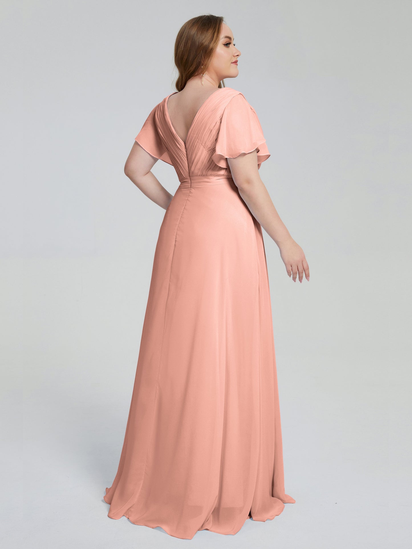 Plus Size Long Bridesmaid Dresses with Sleeves