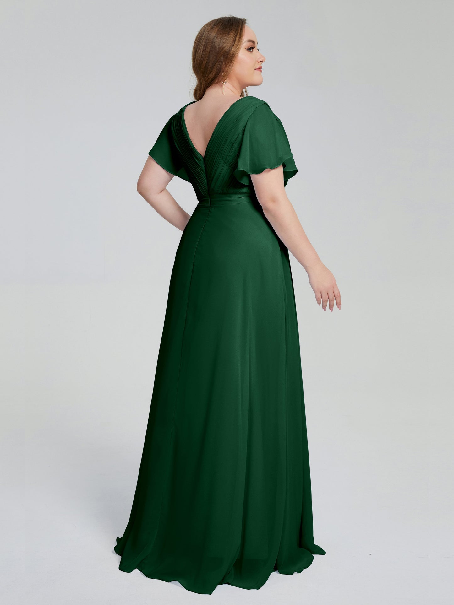 Plus Size Long Bridesmaid Dresses with Sleeves