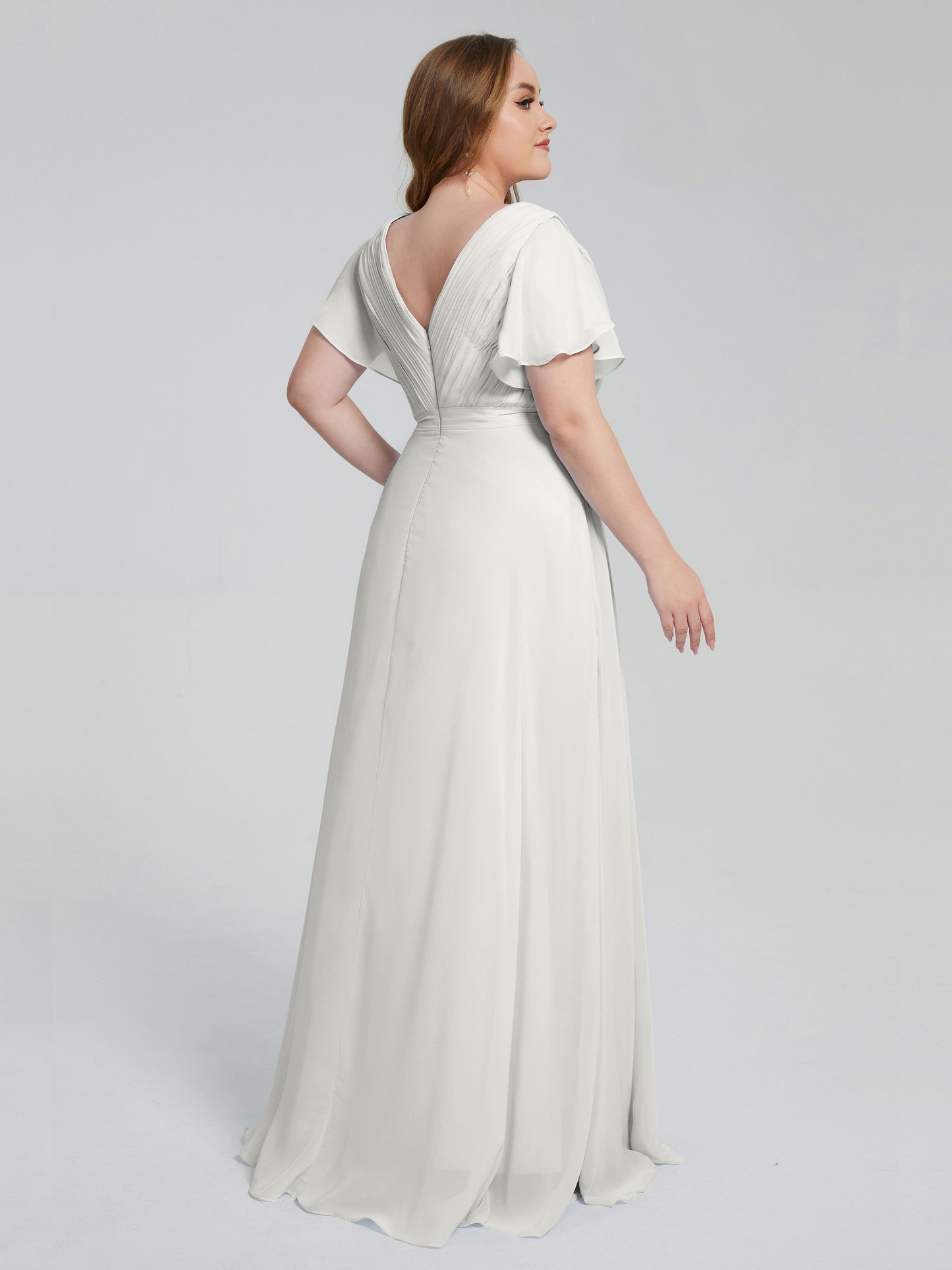 Plus Size Long Bridesmaid Dresses with Sleeves