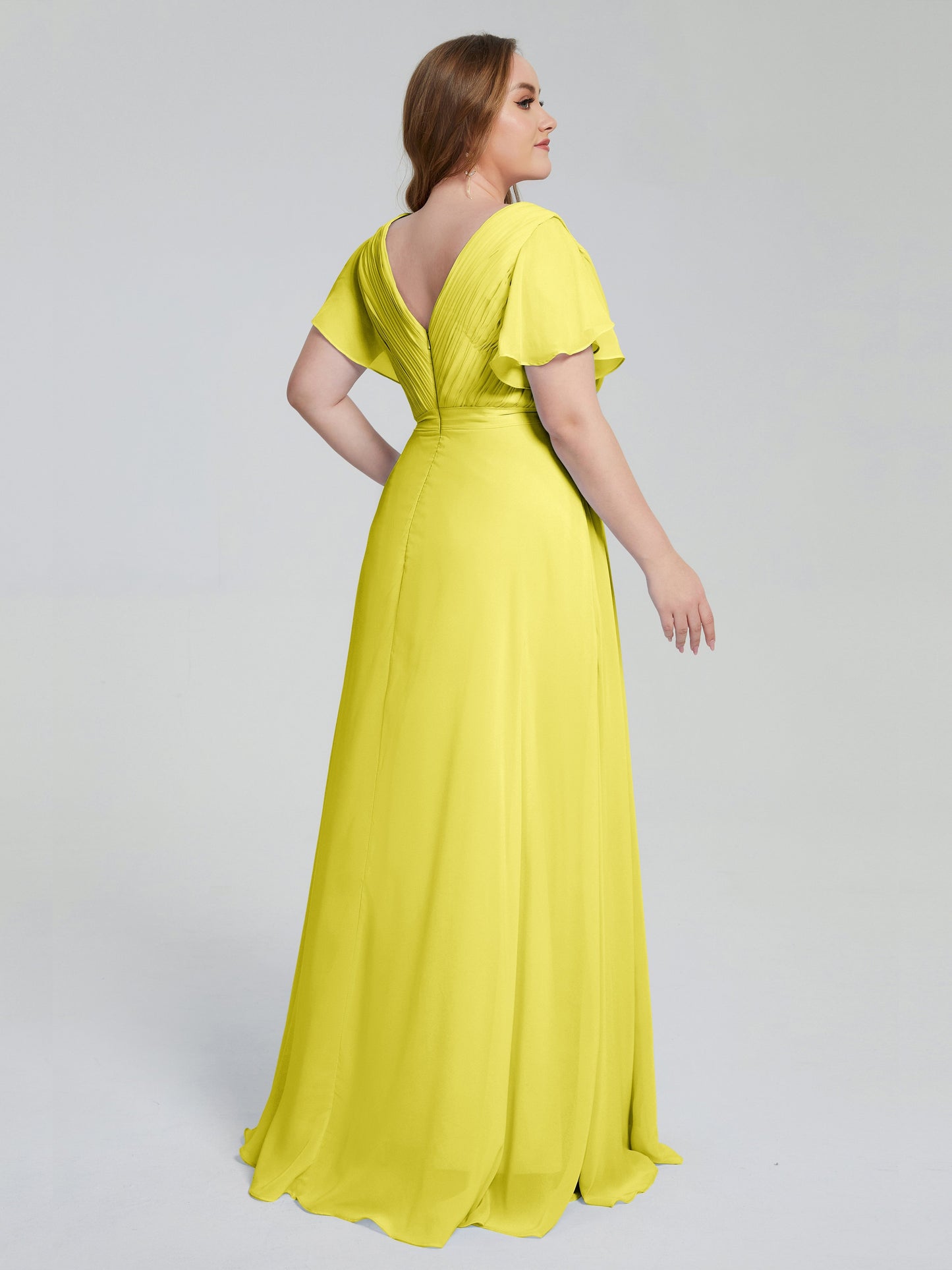 Plus Size Long Bridesmaid Dresses with Sleeves