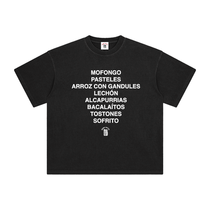 Buen Provecho! PR Edition Enzyme Washed T-Shirt by Bronx Native - Puerto Rico Collection