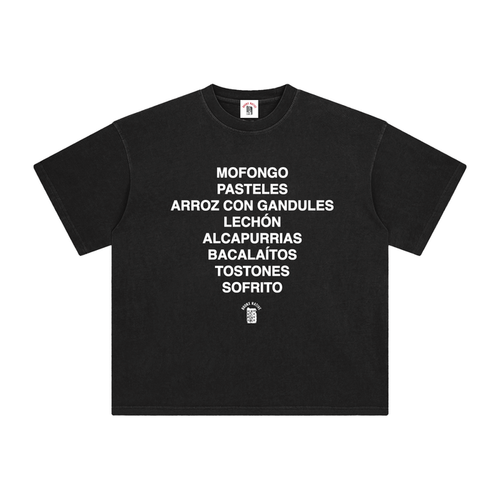 Buen Provecho! PR Edition Enzyme Washed T-Shirt by Bronx Native - Puerto Rico Collection