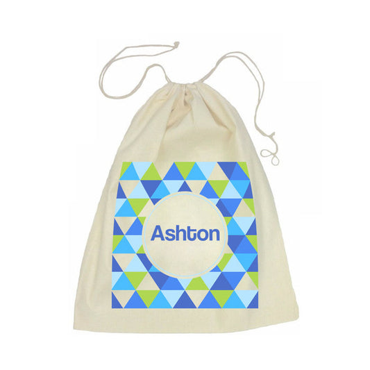 Calico Drawstring Bag - Geometric