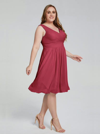 Callie V Neck Midi Mother Of The Bride Dresses With Pockets