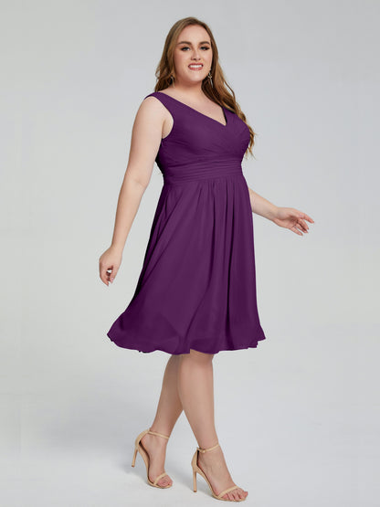 Callie V Neck Midi Mother Of The Bride Dresses With Pockets