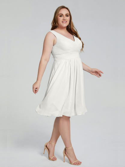 Callie V Neck Midi Mother Of The Bride Dresses With Pockets