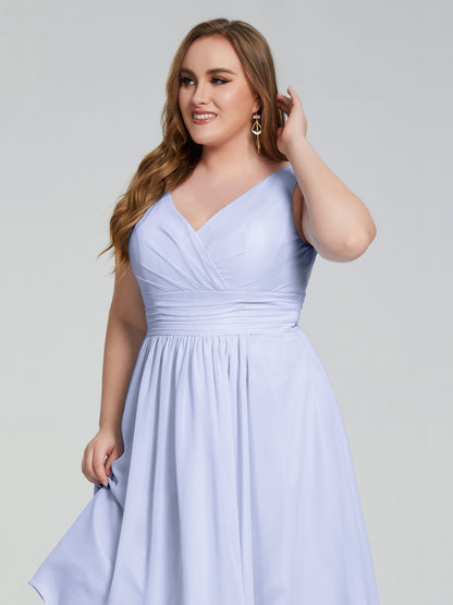 Callie V Neck Midi Mother Of The Bride Dresses With Pockets