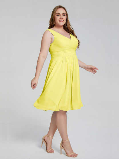 Callie V Neck Midi Mother Of The Bride Dresses With Pockets