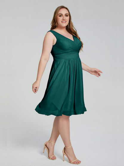 Callie V Neck Midi Mother Of The Bride Dresses With Pockets