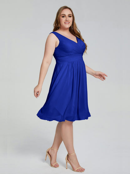 Callie V Neck Midi Mother Of The Bride Dresses With Pockets