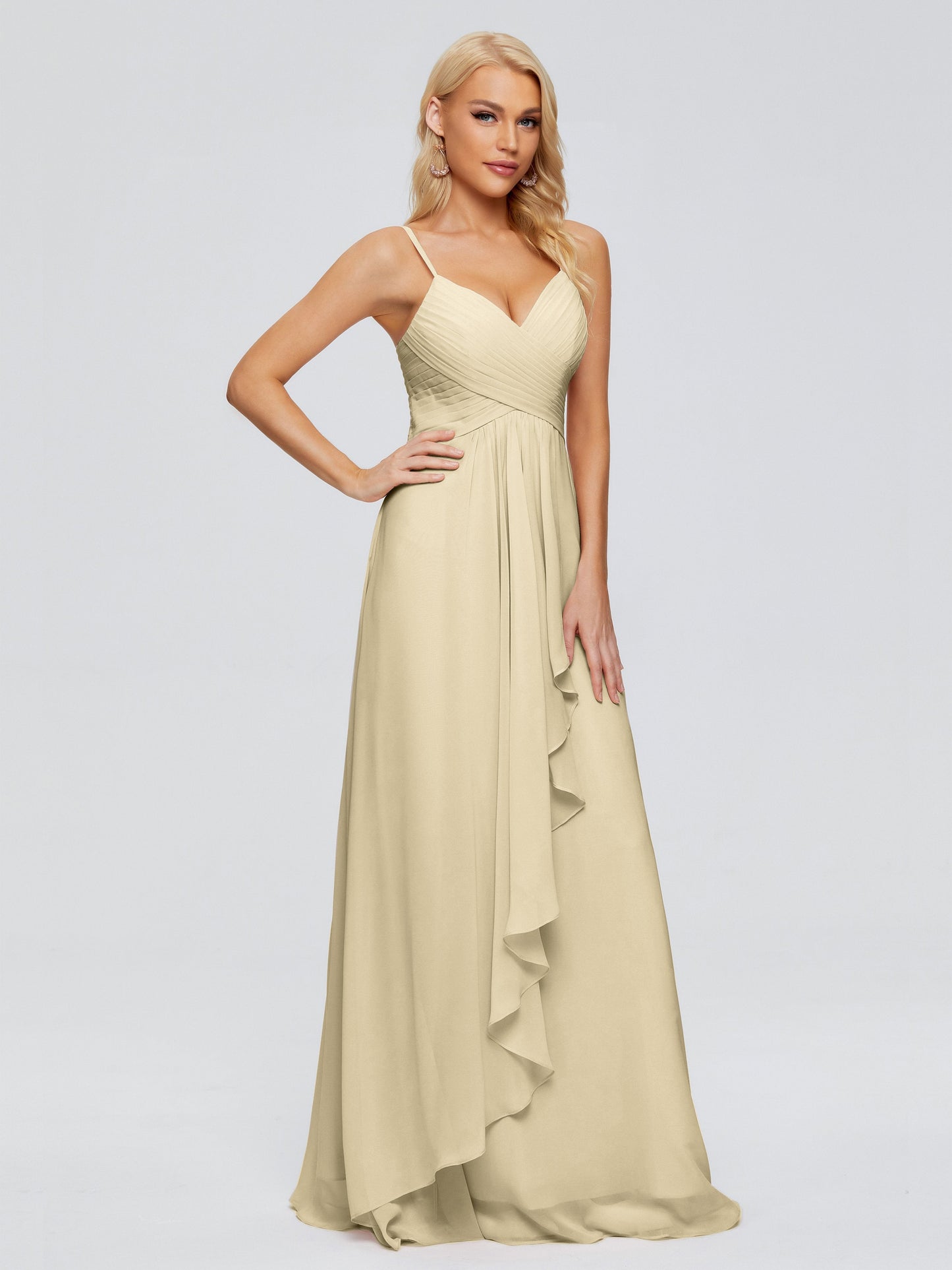 Isla Spaghetti Straps Chiffon Bridesmaid Dresses