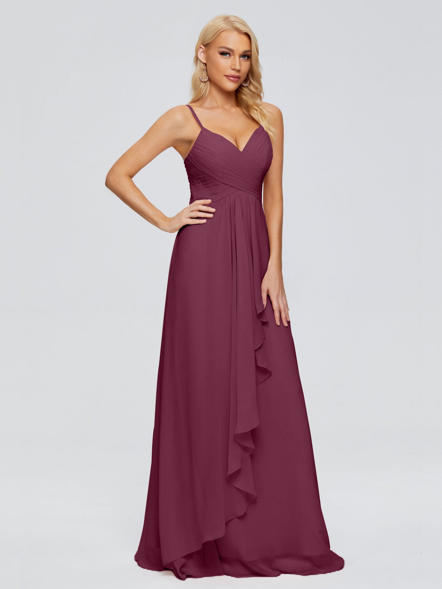 Isla Spaghetti Straps Chiffon Bridesmaid Dresses