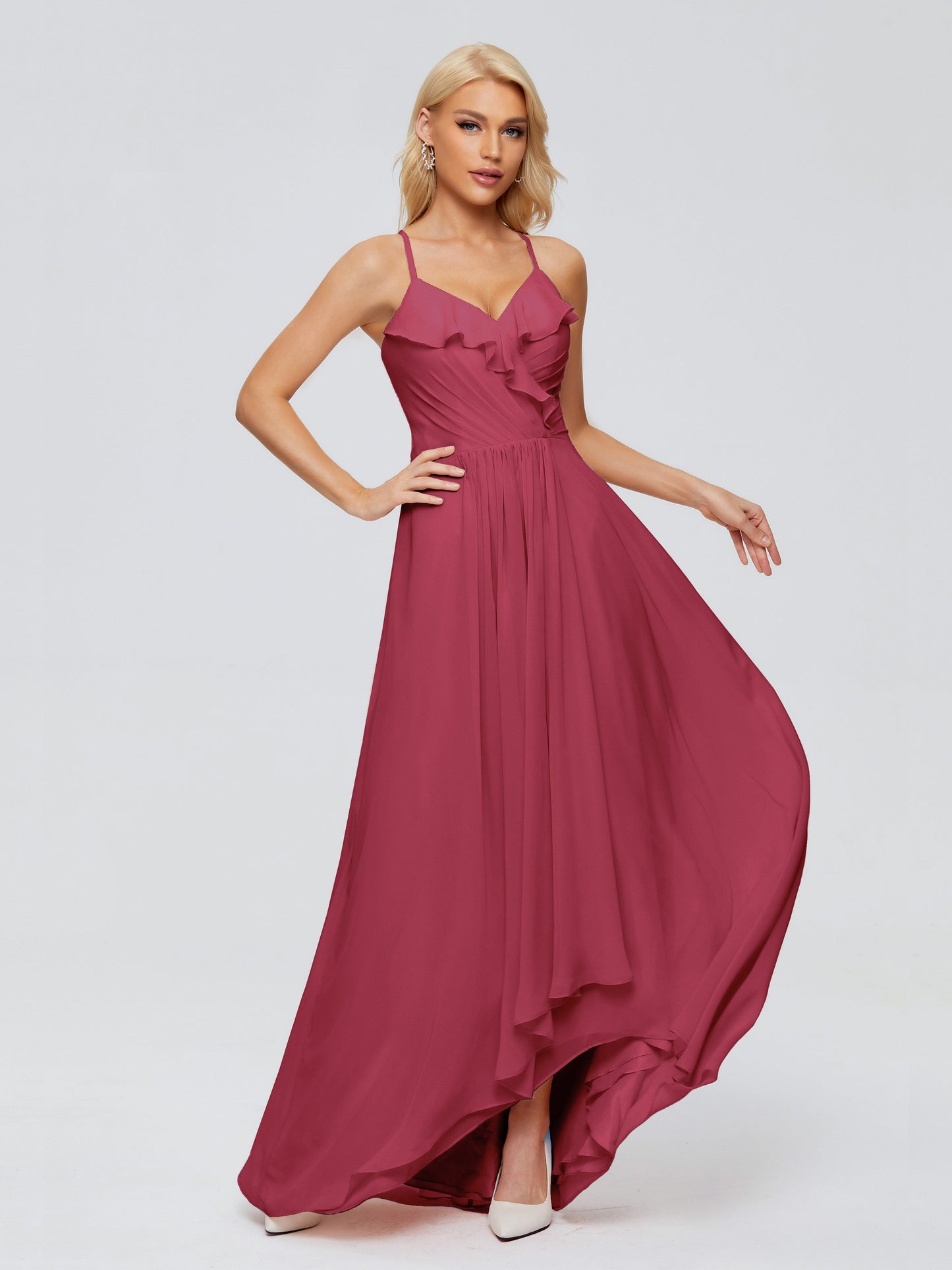 Adalynn Spaghetti Straps Chiffon Bridesmaid Dresses
