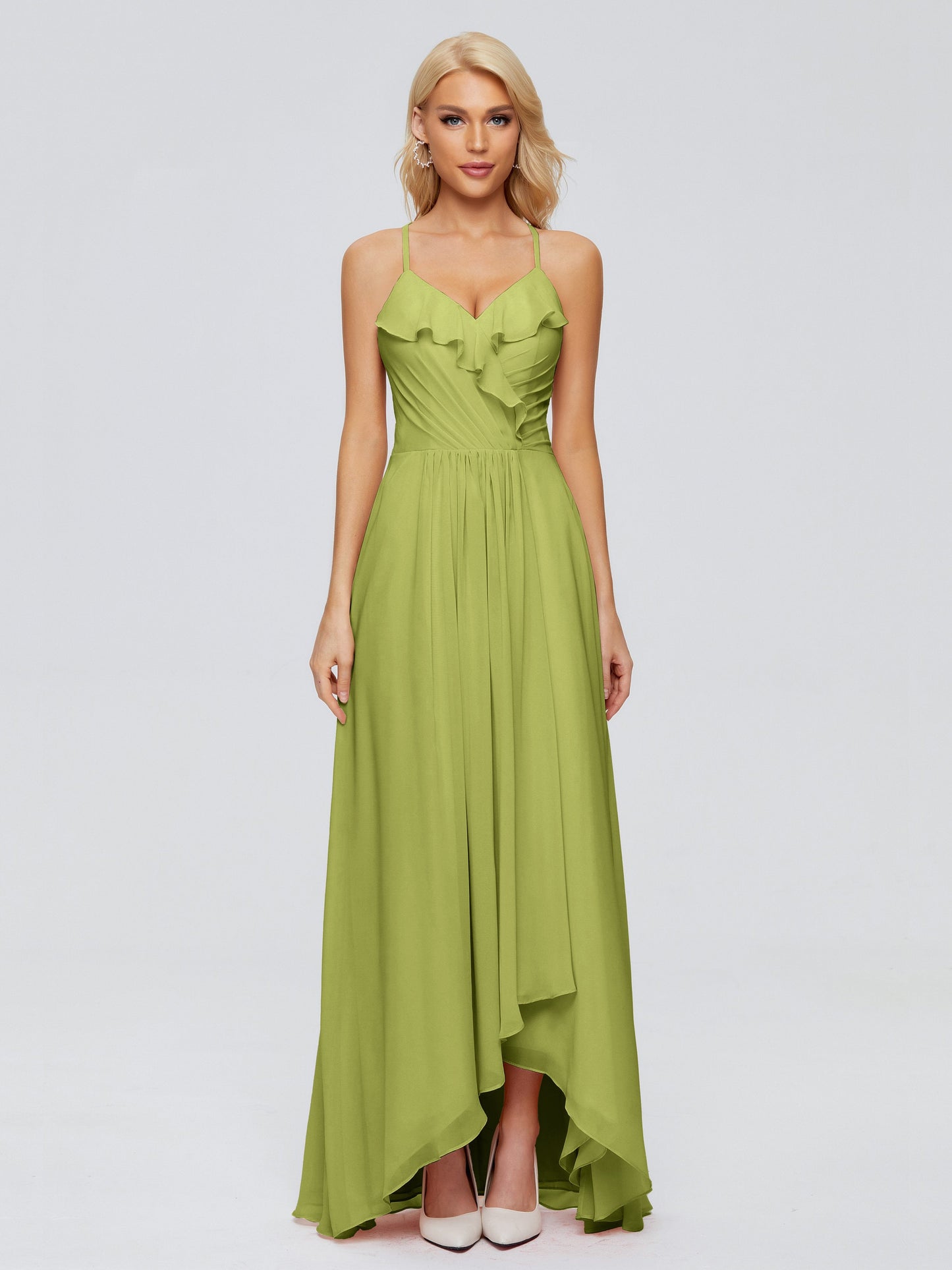 Adalynn Spaghetti Straps Chiffon Bridesmaid Dresses