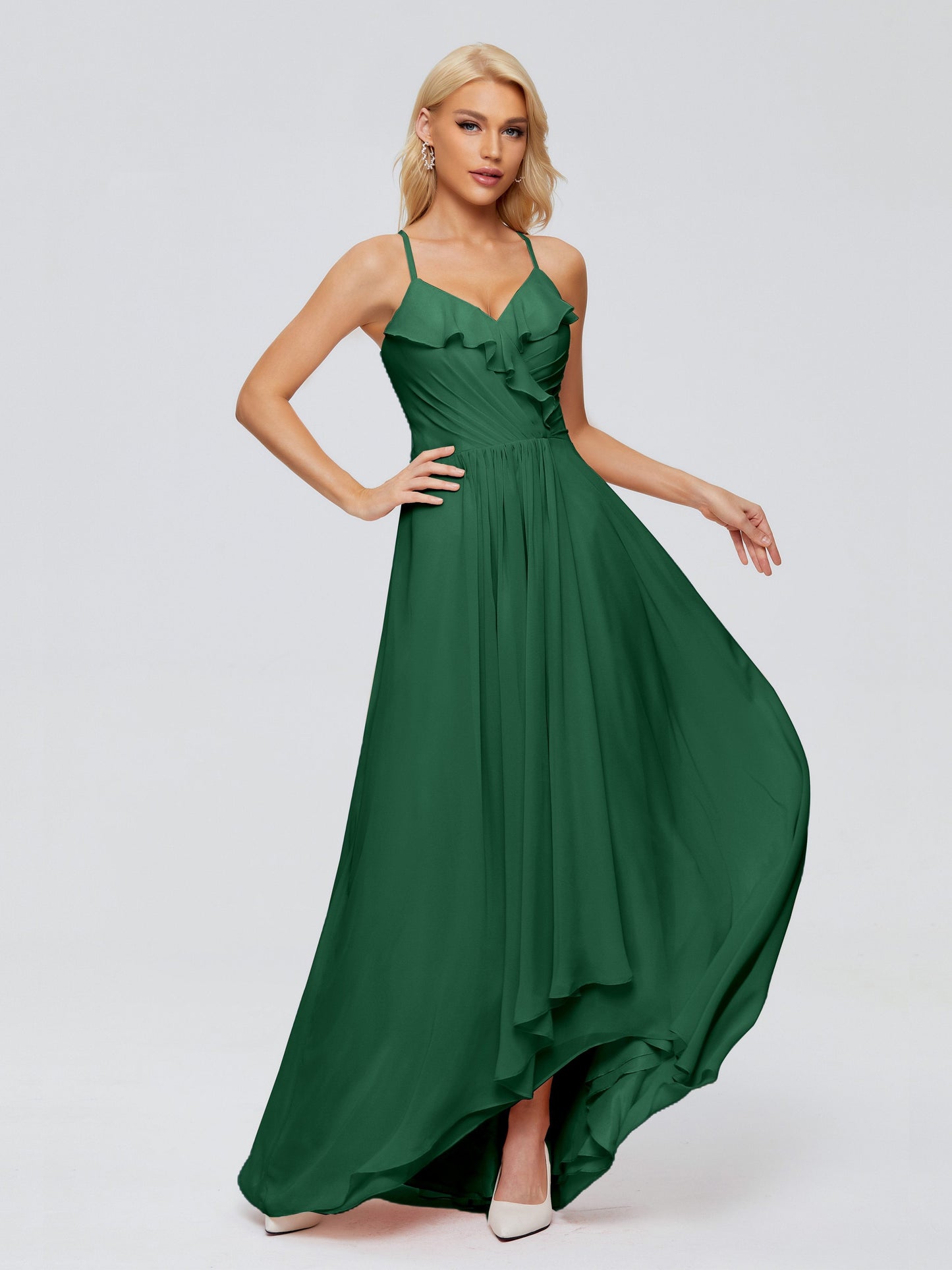 Adalynn Spaghetti Straps Chiffon Bridesmaid Dresses