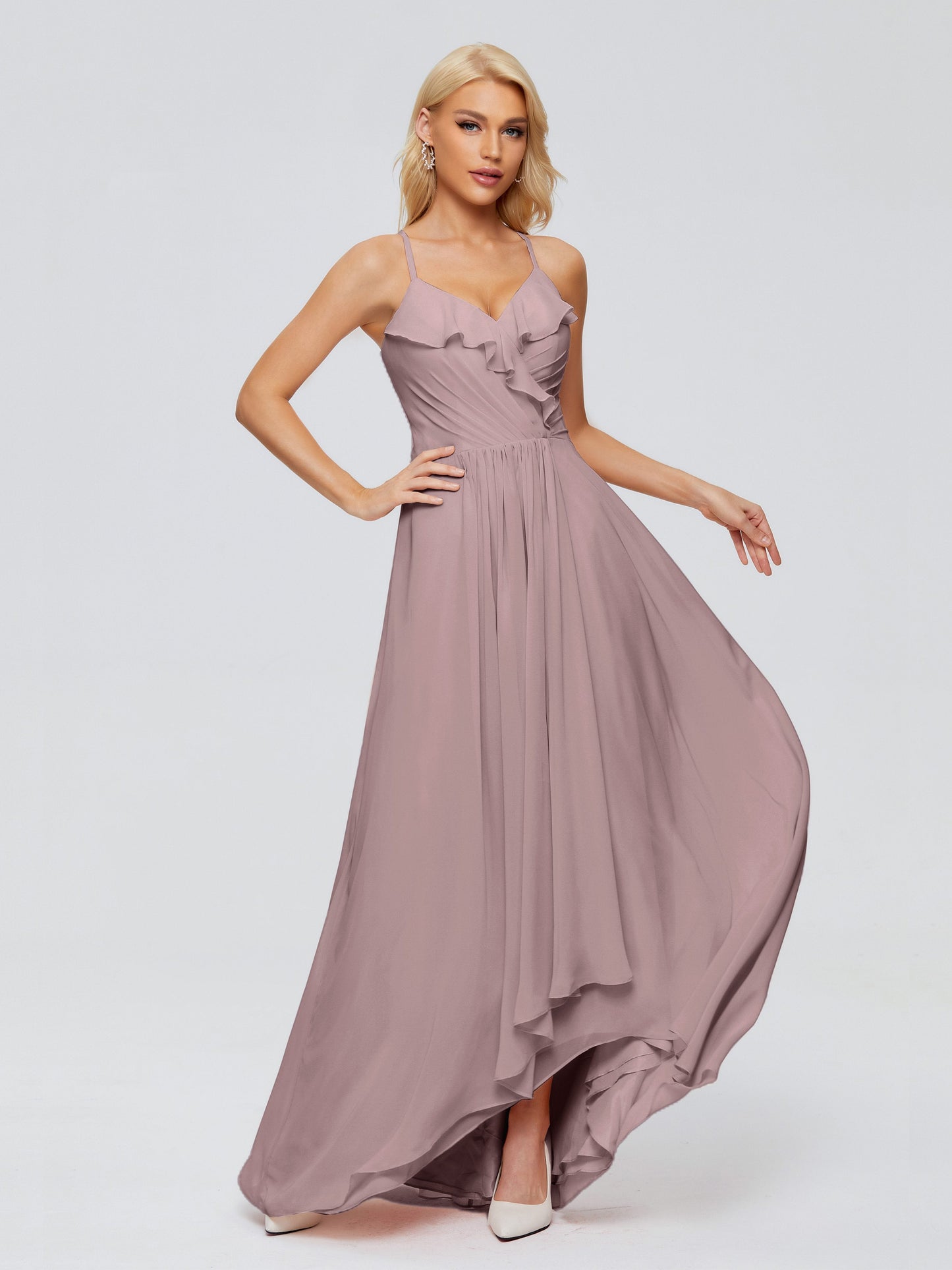 Adalynn Spaghetti Straps Chiffon Bridesmaid Dresses