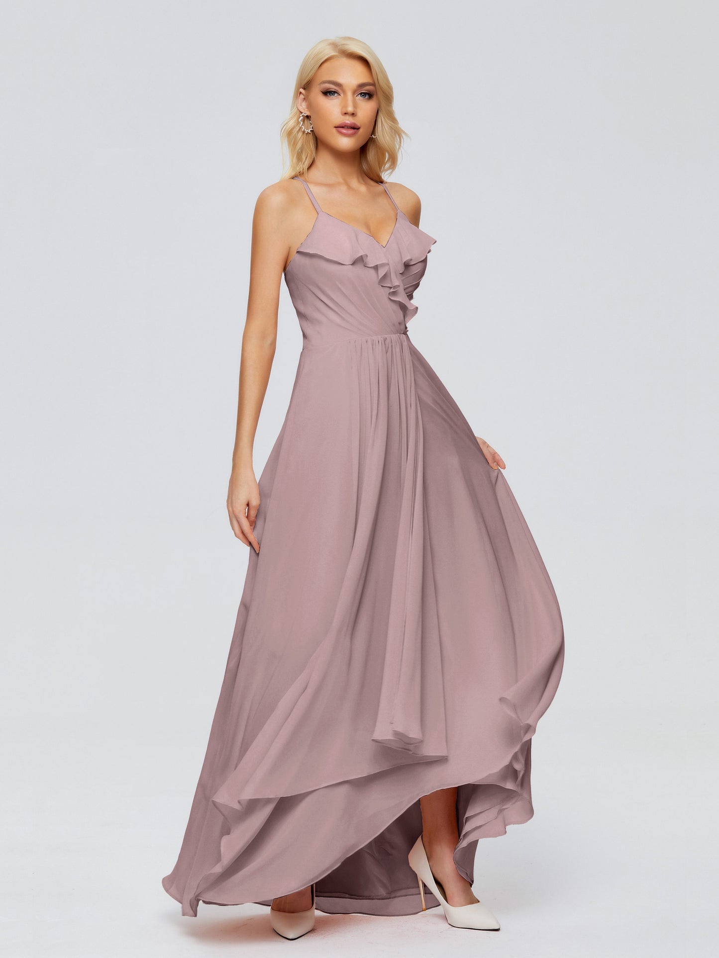 Adalynn Spaghetti Straps Chiffon Bridesmaid Dresses