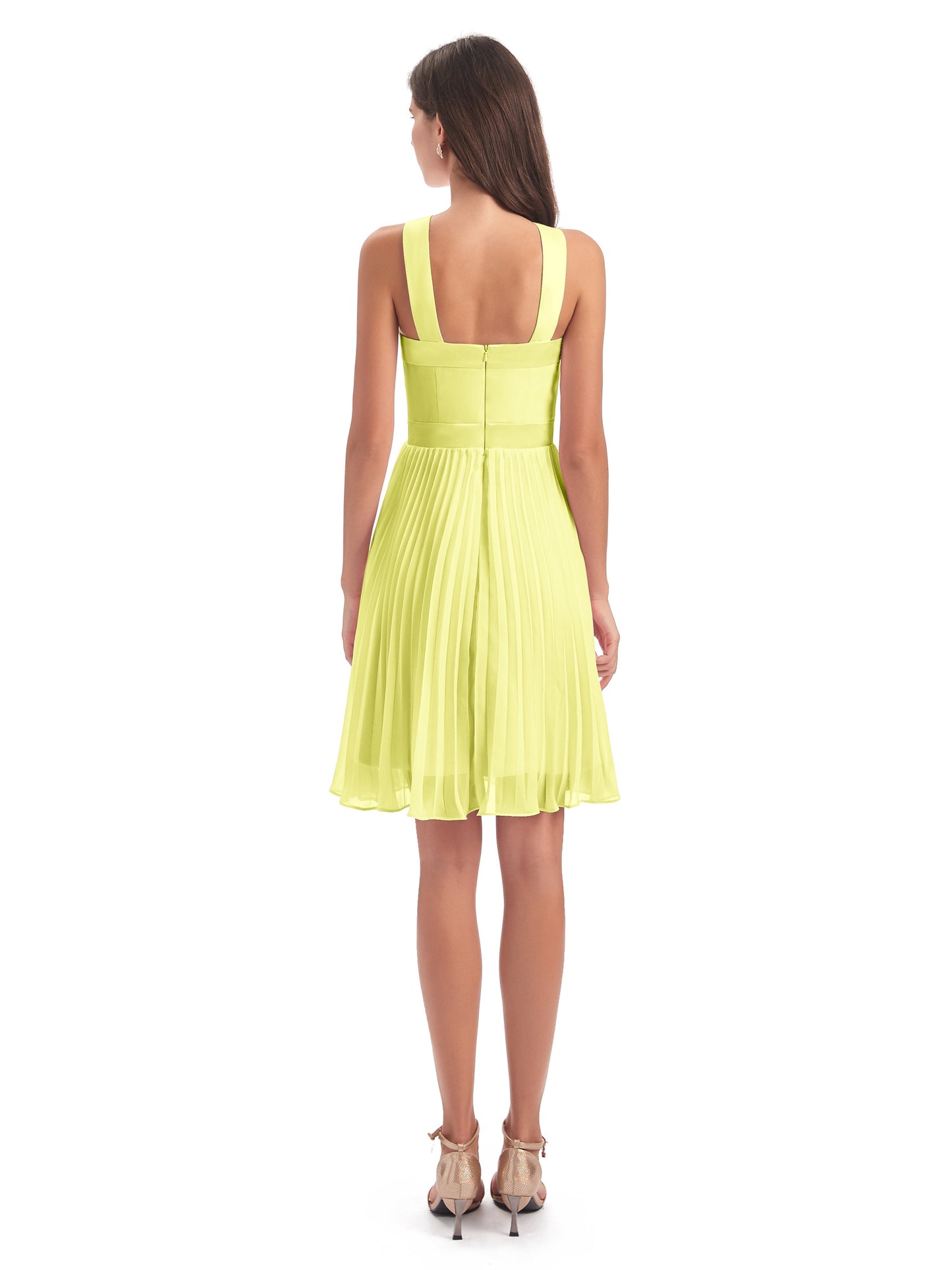 Alora Halter Chiffon Short Bridesmaid Dresses