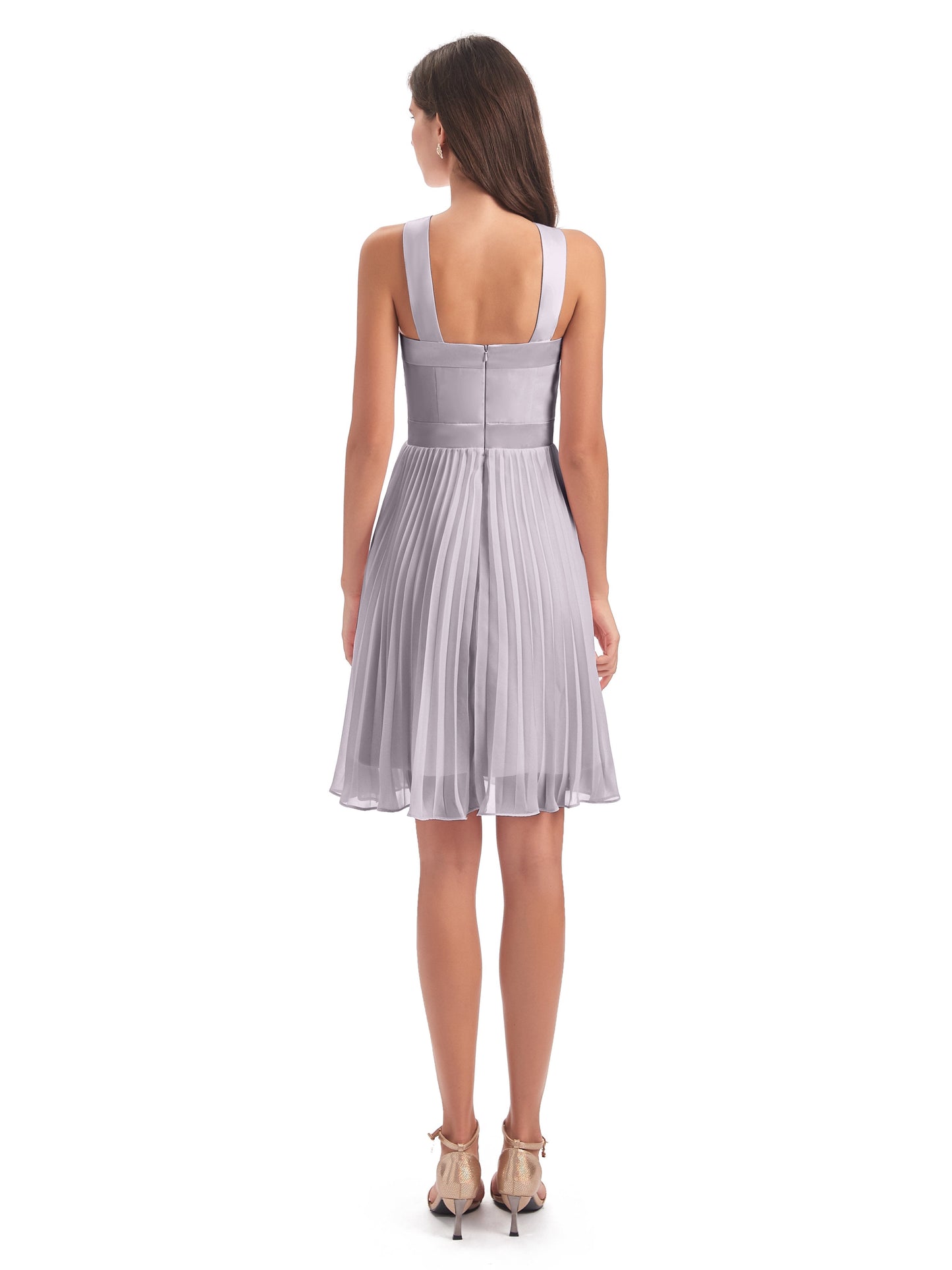 Alora Halter Chiffon Short Bridesmaid Dresses