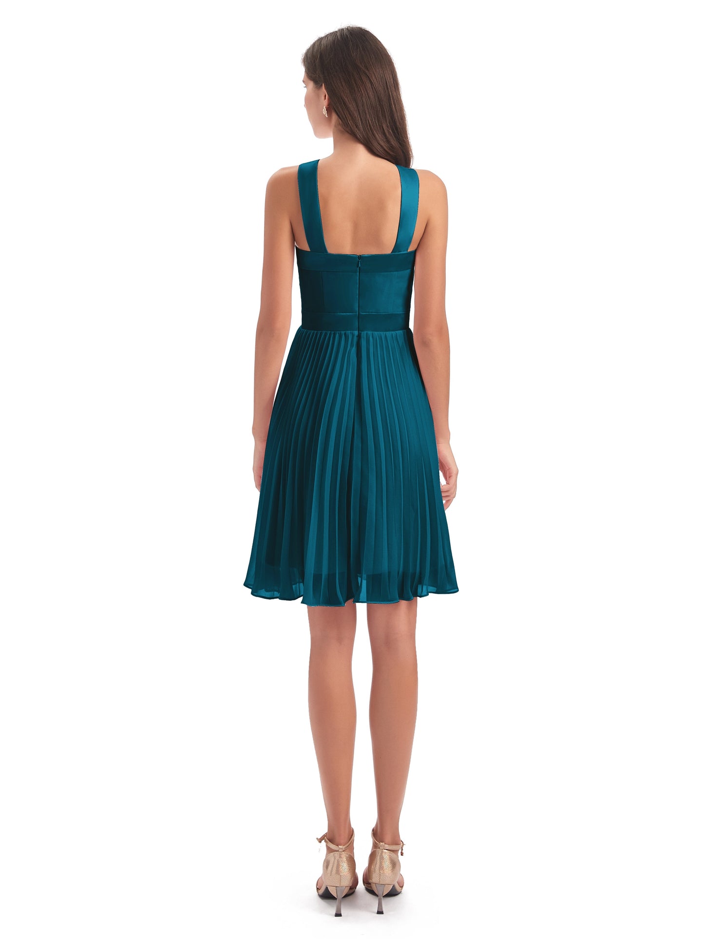 Alora Halter Chiffon Short Bridesmaid Dresses