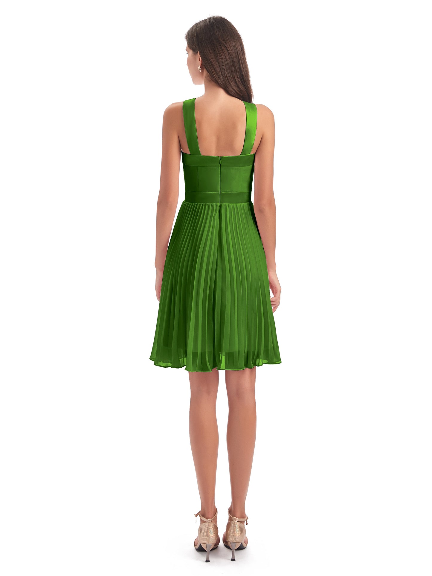 Alora Halter Chiffon Short Bridesmaid Dresses