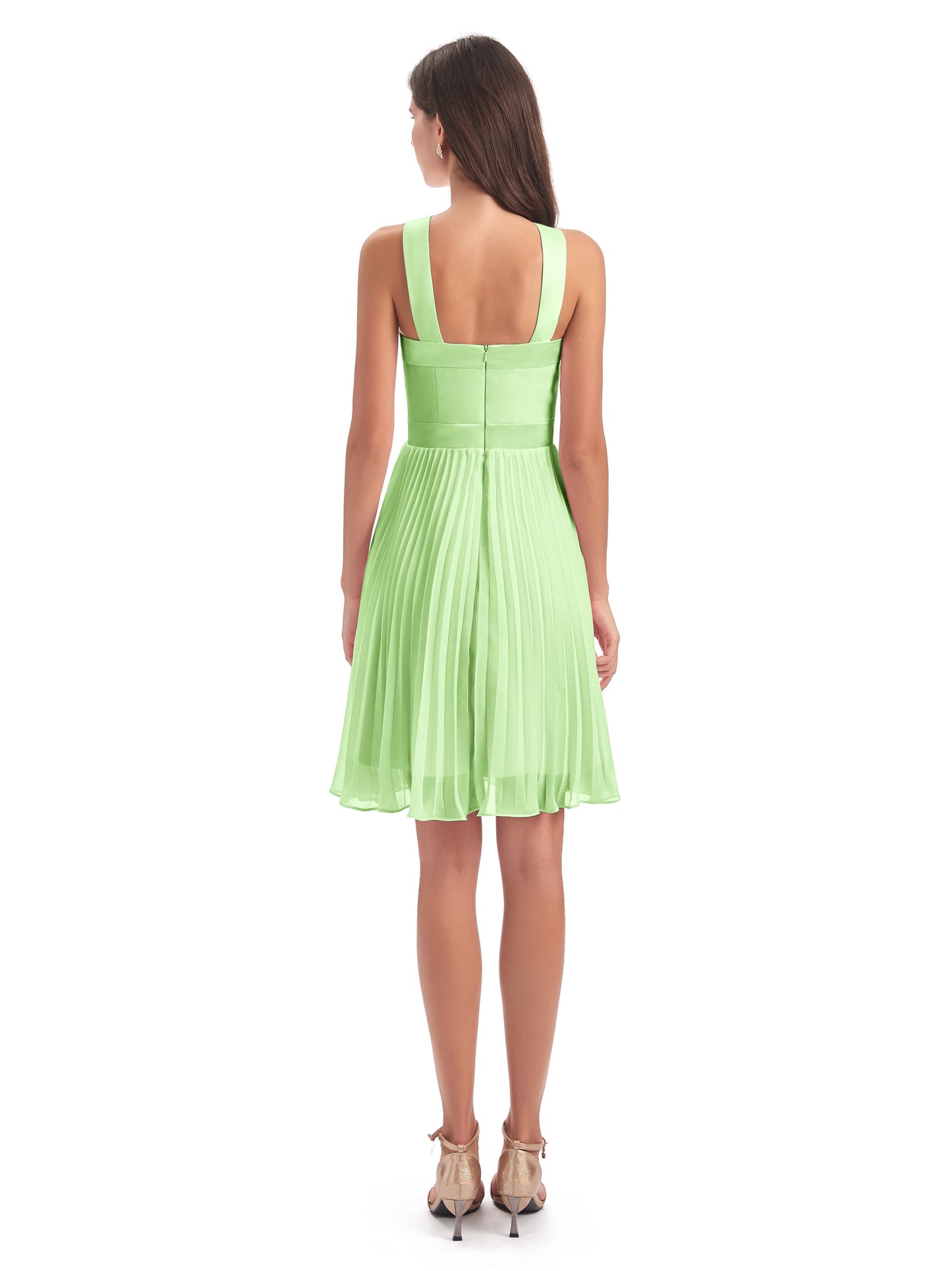 Alora Halter Chiffon Short Bridesmaid Dresses
